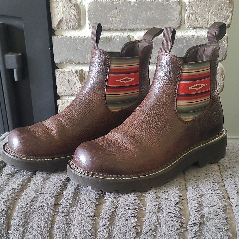 Ariat Fat Baby Brown Leather Chelsea Boots